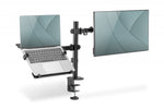 Suport de birou pentru monitor cu suport pentru notebook 1xLCD 32" 9kg, 1xNotebook 15.4" 4kg