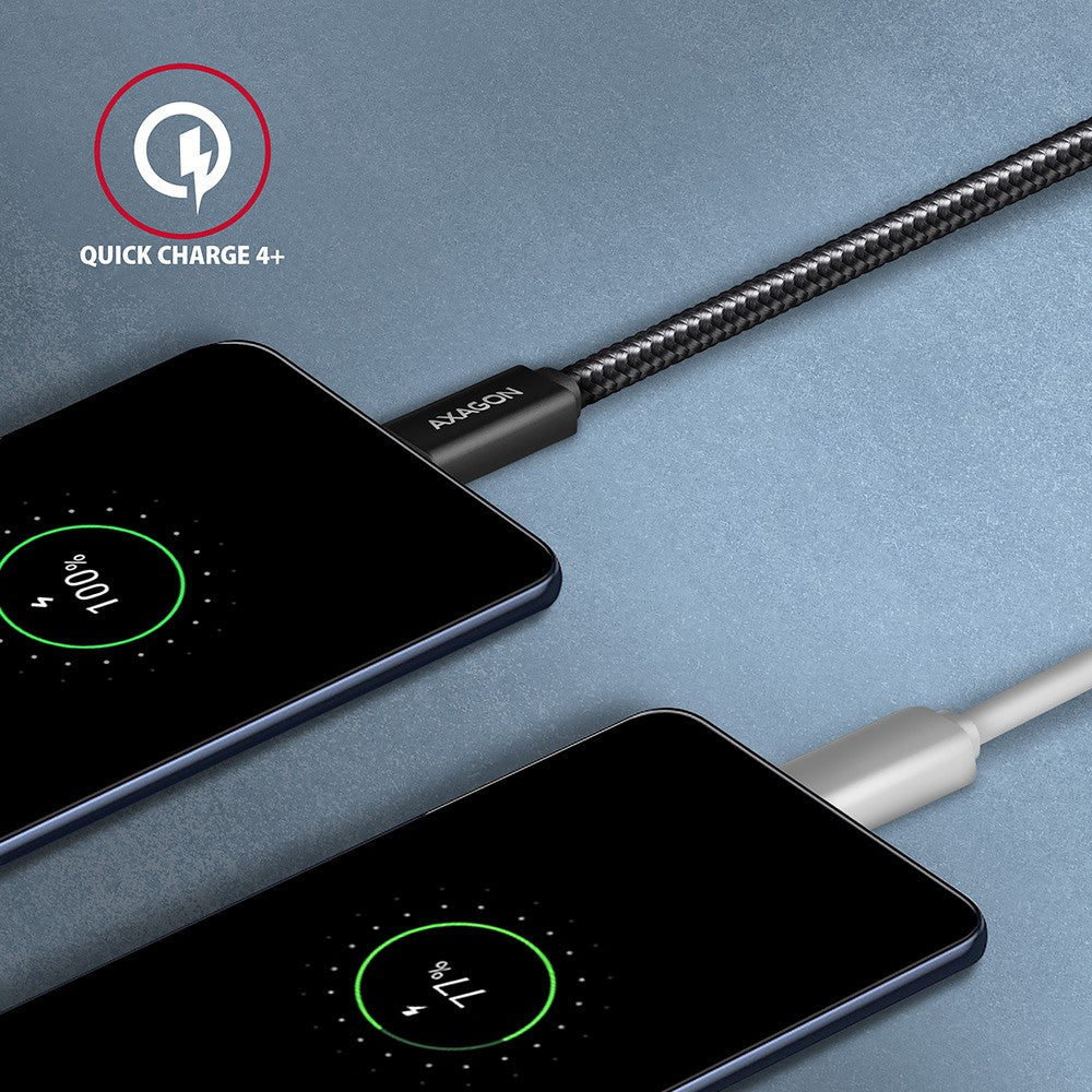 BUCM32-CM05AB Cablu USB-C - USB-C 3.2 Gen 2 0.5m, PD 100W, 5A, 4K HD, ALU, Împletit, Negru