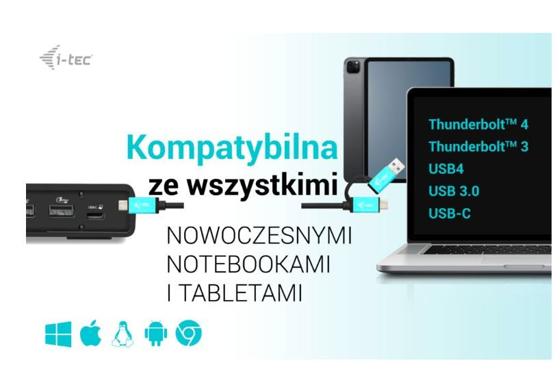 Stație de andocare USB 3.0 / USB-C / Thunderbolt 3 cu afișaj dual Gen2 + alimentare de 100 W
