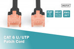 Cablu de conectare U/UTP cat.6 PVC 5m negru
