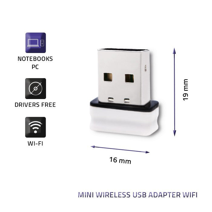 Placă de rețea wireless Mini USB Wi-Fi Adaptor 150Mbps