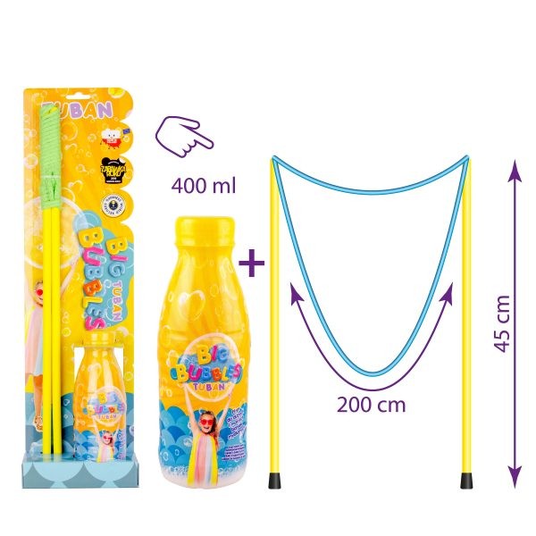 Sfoară mare pentru bule + 400 ml lichid