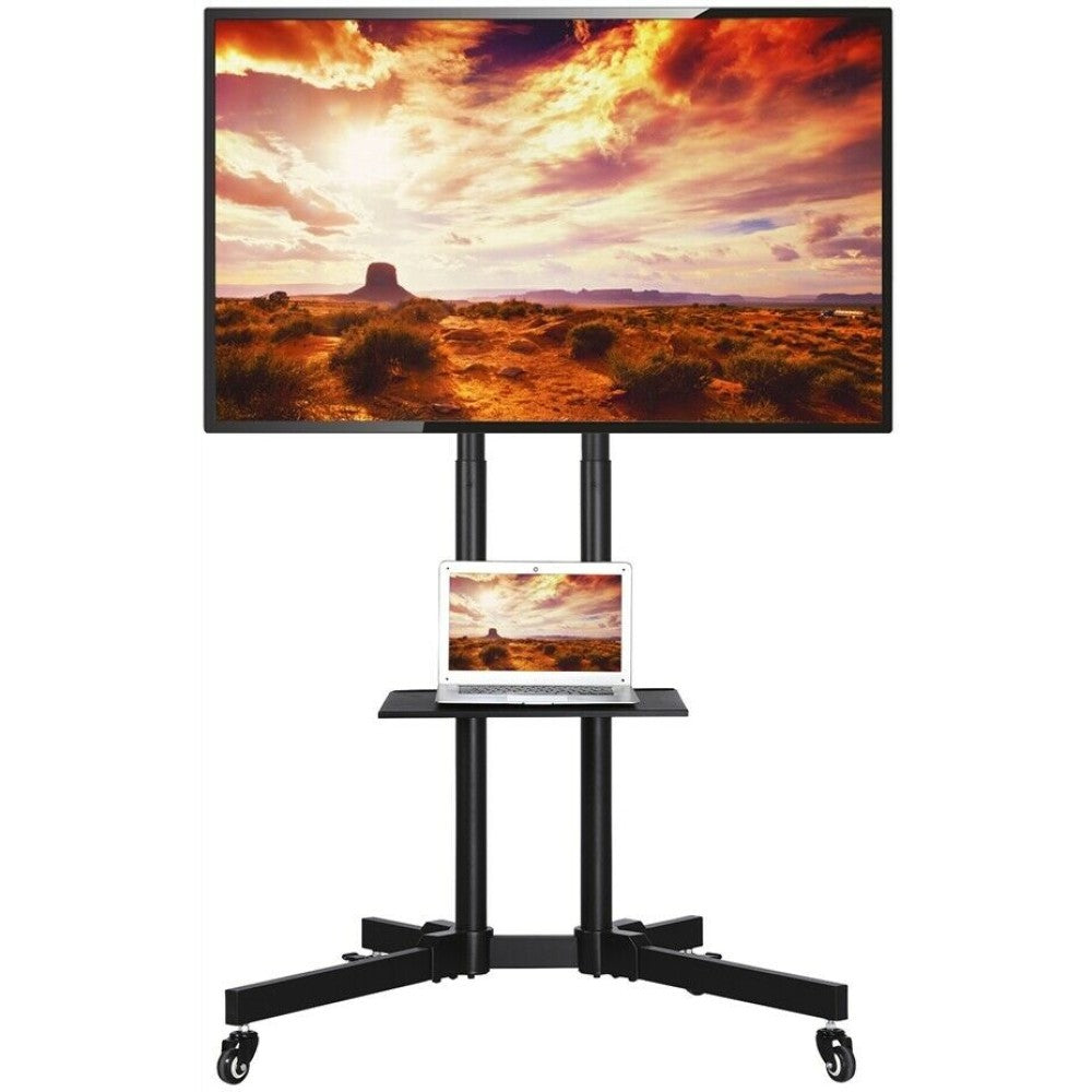 Suport TV mobil pentru 37-70 inci, 50 kg, 2 rafturi