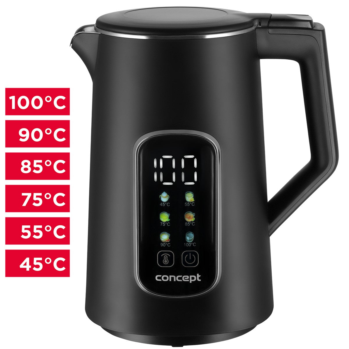 Fierbător electric cu control al temperaturii 1,7L RK3385