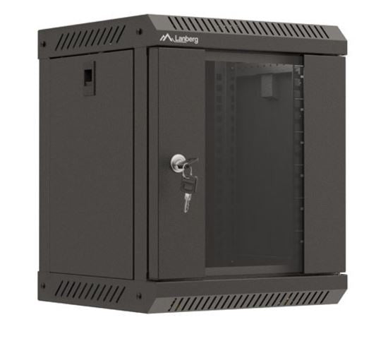 Dulap rack de instalare montat pe perete 10 inch 6U 300x300 negru