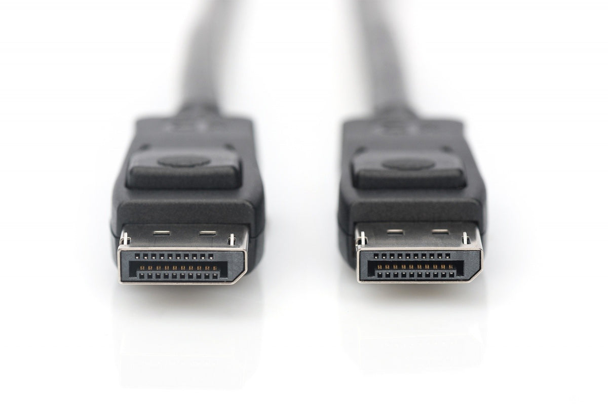Cablu de conectare DisplayPort cu zăvoare 8K 30Hz UHD tip DP/DP M/M negru 2m