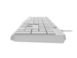 Tastatură Nautilus US Slim, albă, 1,8 m