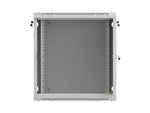 Dulap rack de perete 12U 600x600 cu ușă perforată gri (pachet demontabil)