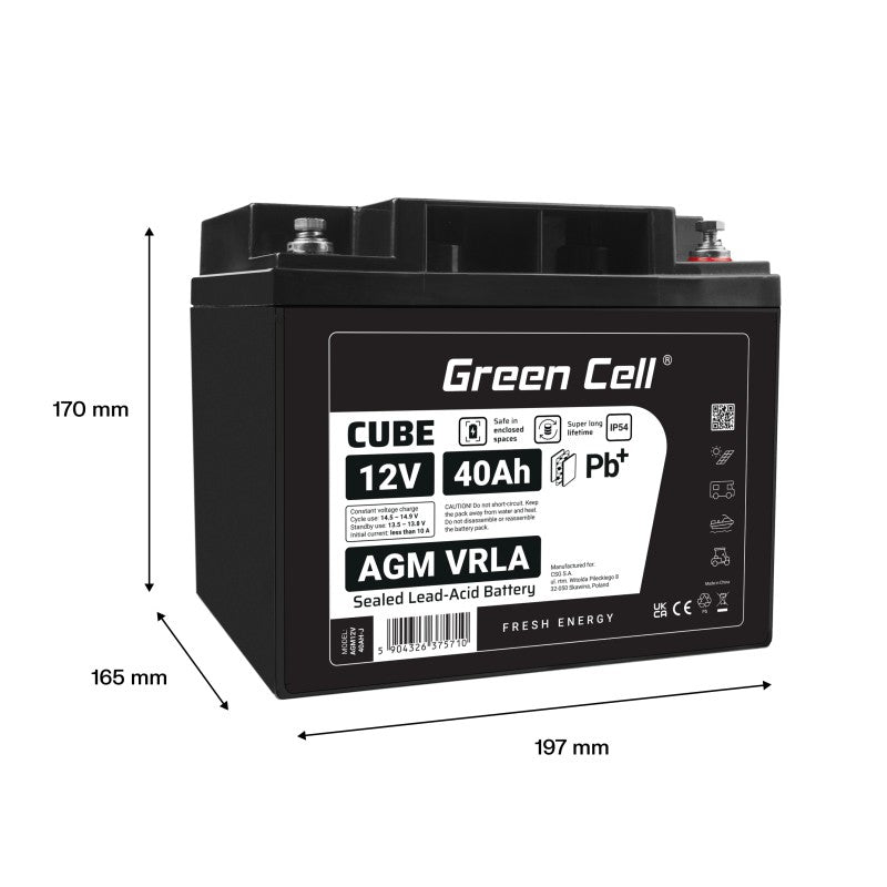 Baterie AGM VRLA 12V 40Ah IP54