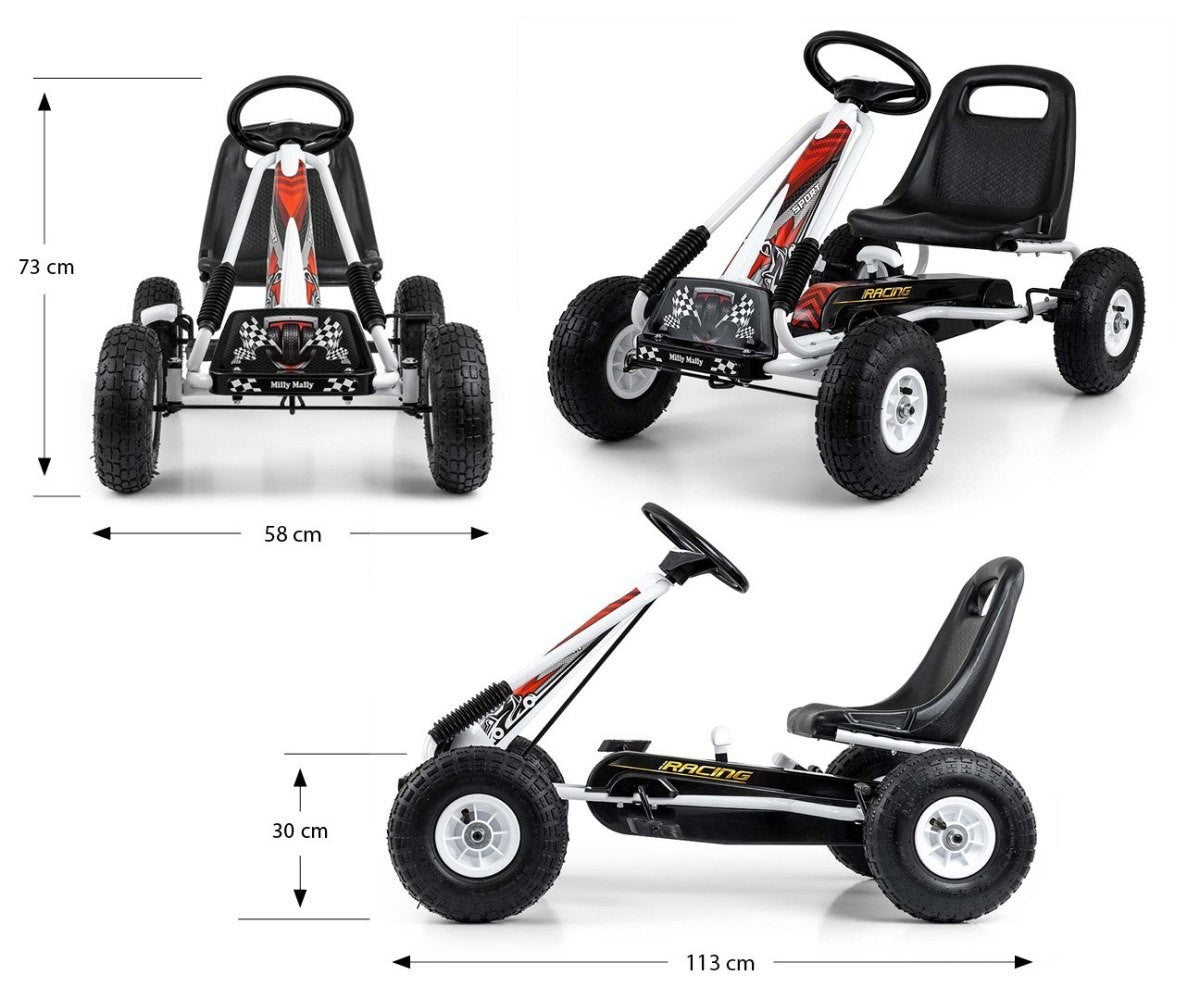 Kart cu pedale Thor White
