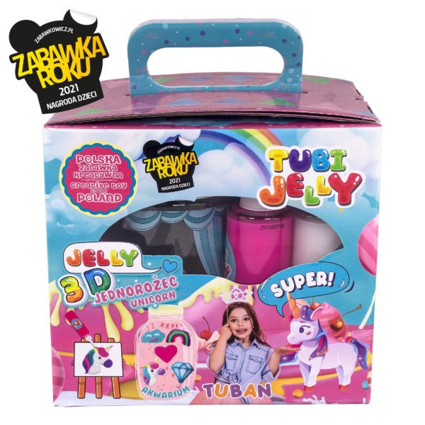 Set Tubi Jelly cu 6 culori, acvariu mic, unicorn
