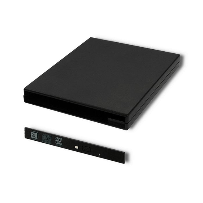 Carcasă/compartiment unitate optică SATA CD/DVD | USB2.0 | 9,5 mm