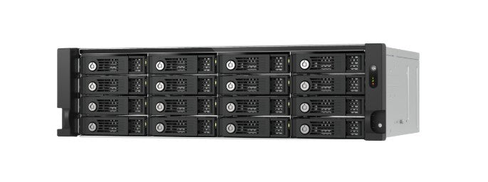 Carcasă de expansiune PCI e SATA JBOD, cu 16 bay-uri, montabilă în rack 3U.