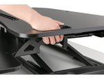 Subțire ergonomică pentru birou, suprafață de lucru: 950x615x106-460mm, reglabilă, neagră