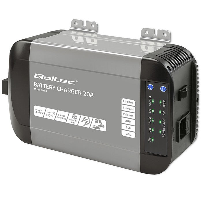 Încărcător inteligent Monolith pentru baterii LiFePO4 AGM GEL SLA | 20A | 24V