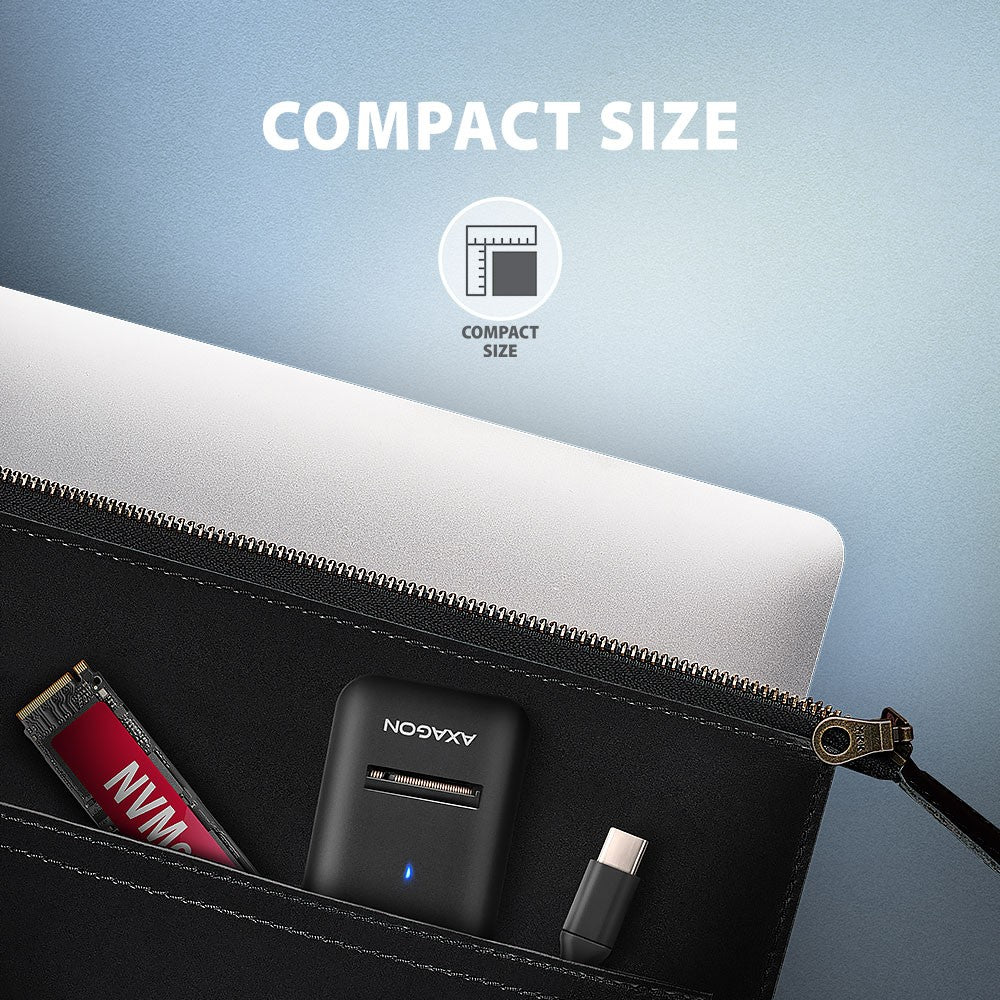 Adaptor ADM2-CM USB3.2 Gen 2 M.2 NVMe/SATA SSD cablu USB-C 10 cm