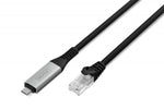 Cablu adaptor USB-C la RJ45 Kat. 6A S/FTP, 1 Gbit/s, USB 3.2 Gen1, LSZH, 2m