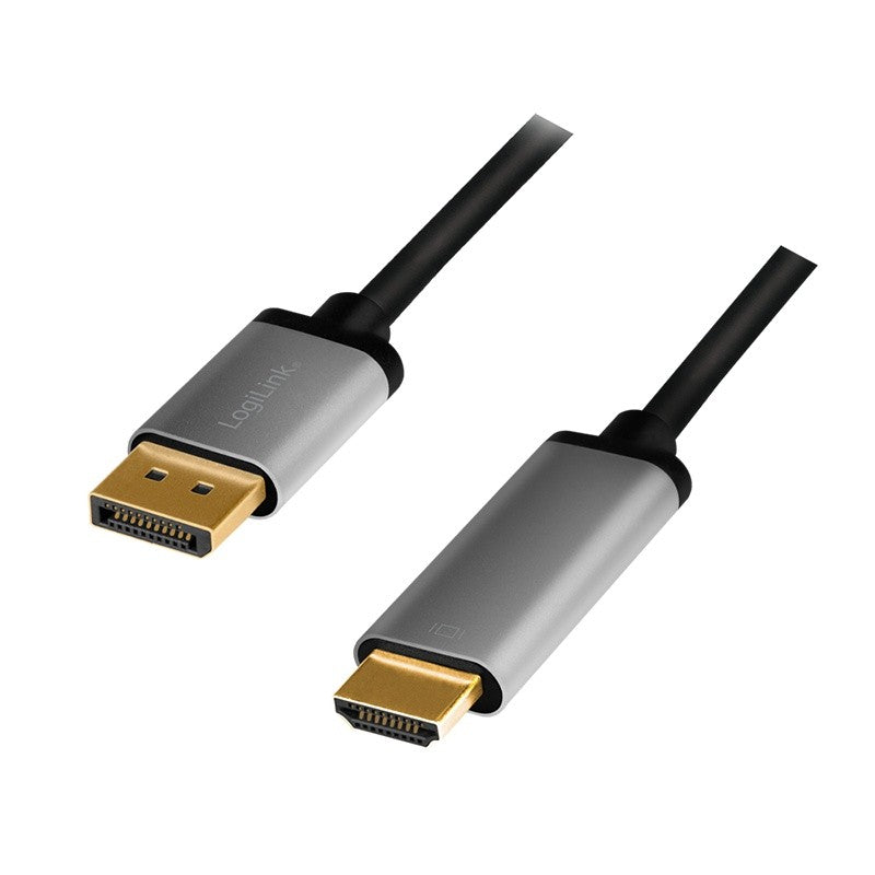Cablu DisplayPort 4K/60 Hz, DP la HDMI din aluminiu, 2 m