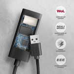 Adaptor Gigabit Ethernet ADE-AR, USB-A 3.2 Gen 1, instalare automată