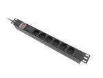 Prelungitor rack PDU 19 inch 1U 16A 5xschuko 2m negru
