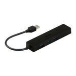 Hub USB 3.0 subțire cu 3 porturi + Gigabit Ethernet 10/100/1000