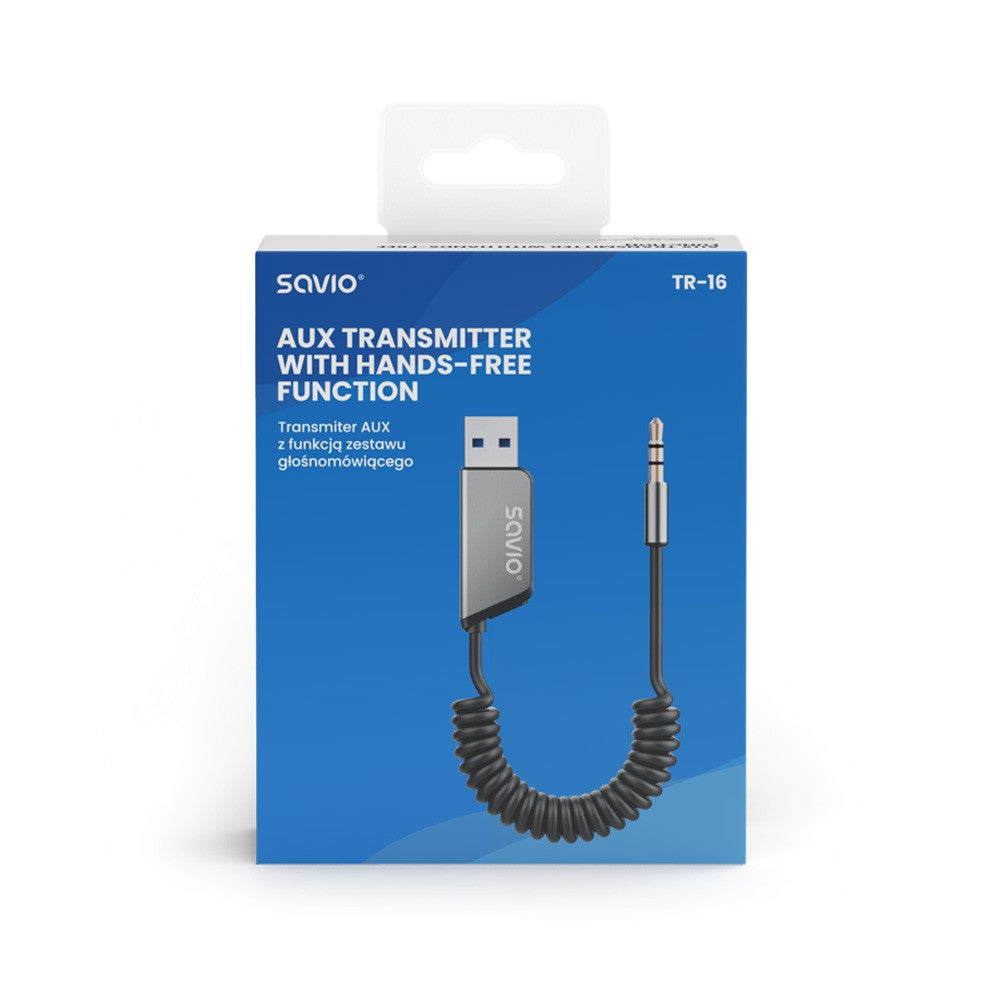Adaptor transmițător AUX cu Bluetooth 5.3, funcție hands-free, TR-16