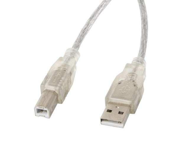 Cablu USB 2.0 AM-BM 3M cu ferită transparentă