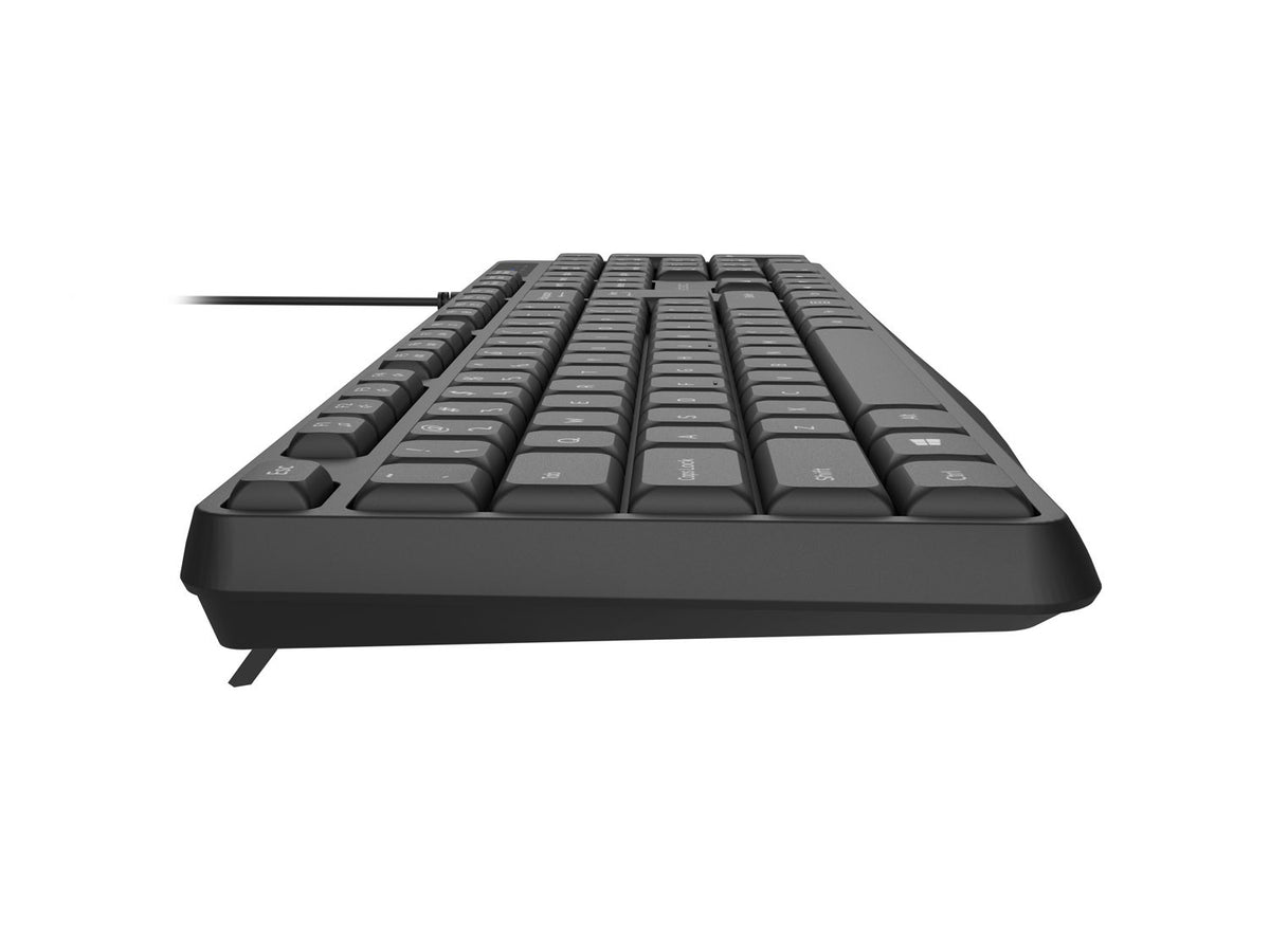 Tastatură Nautilus US Slim, neagră, 1,8 m