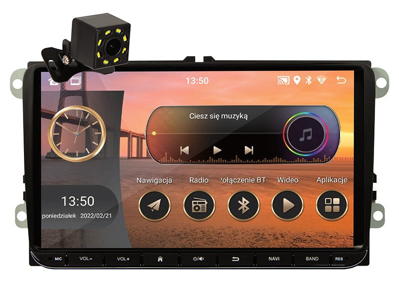 Radio auto CP02 2DIN cu ecran tactil de 9 inch, Android/WiFi/GPS/CARPLAY