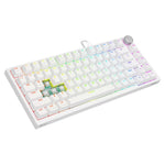 Tastatură magnetică RGB ASTRAL White OUTEMU, culoarea jad alb