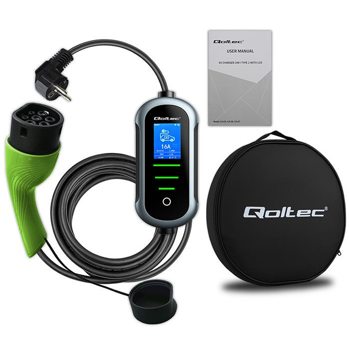 Încărcător mobil pentru mașini electrice EV cu reglare 2 în 1 Tip 2 | 3,5 kW | 230V | Wi-Fi | TUYA | SMART LIFE | LCD | 5 m