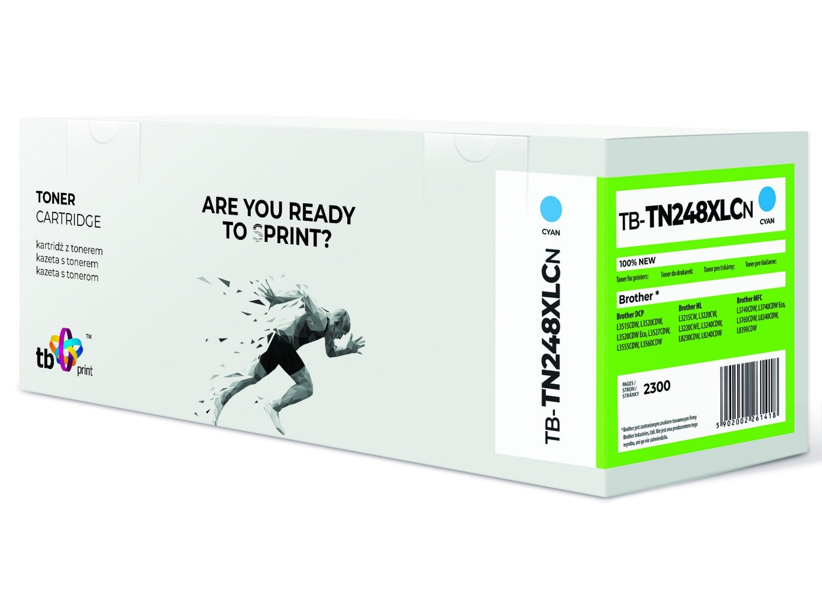 Toner pentru Brother TN248XLC TB-TN248XLCN 100% cyan