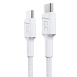 Cablu GC PowerStream USB-C la USB-C 30cm, PD 60W, QC 3.0, Alb