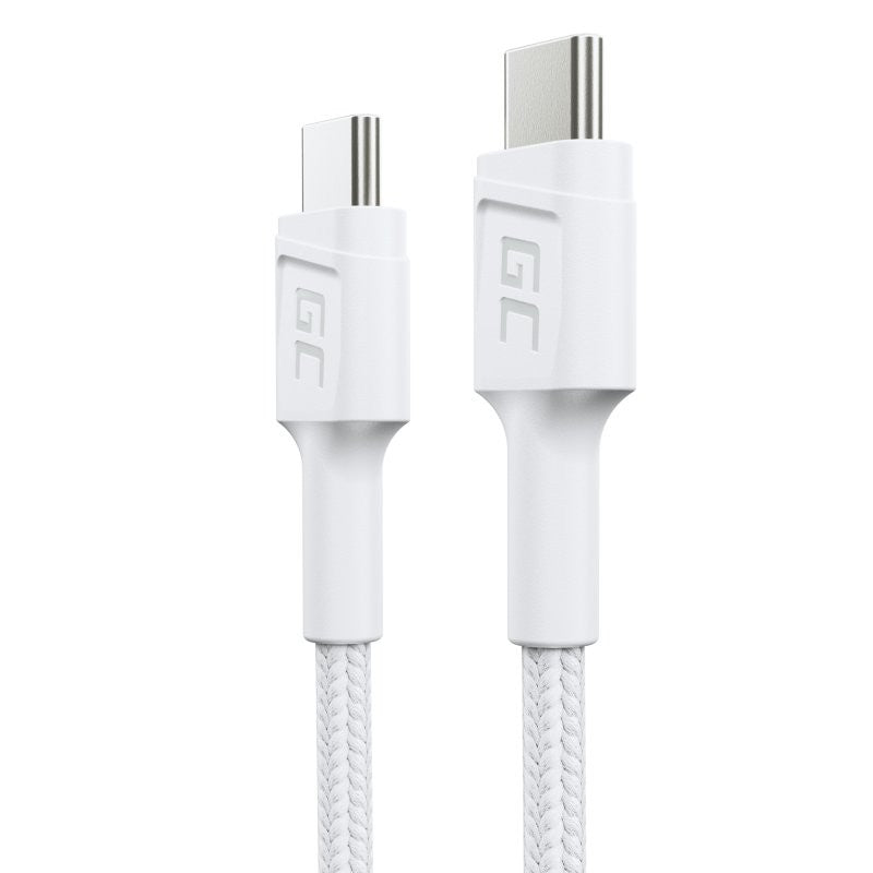 Cablu GC PowerStream USB-C la USB-C 30cm, PD 60W, QC 3.0, Alb