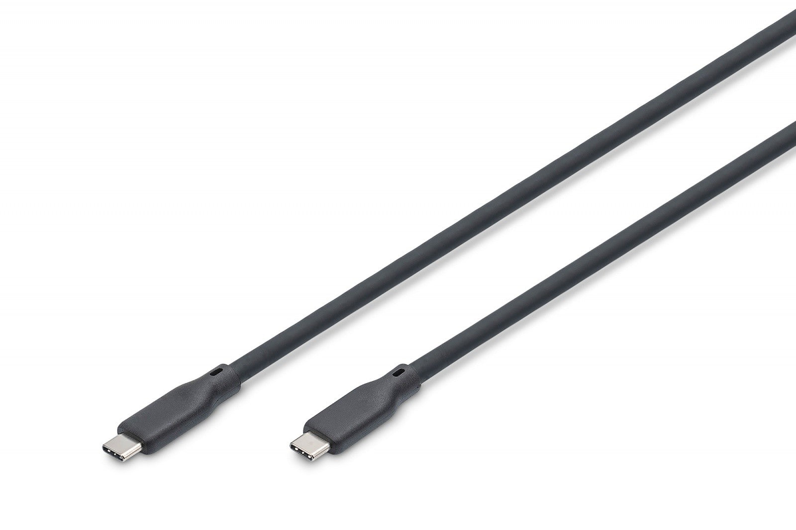 Cablu de conectare USB-C-USB-C din silicon | USB 4 ver.2.0 80Gbps | 8K@60Hz | PD 3.1 240W | 0.5m | negru