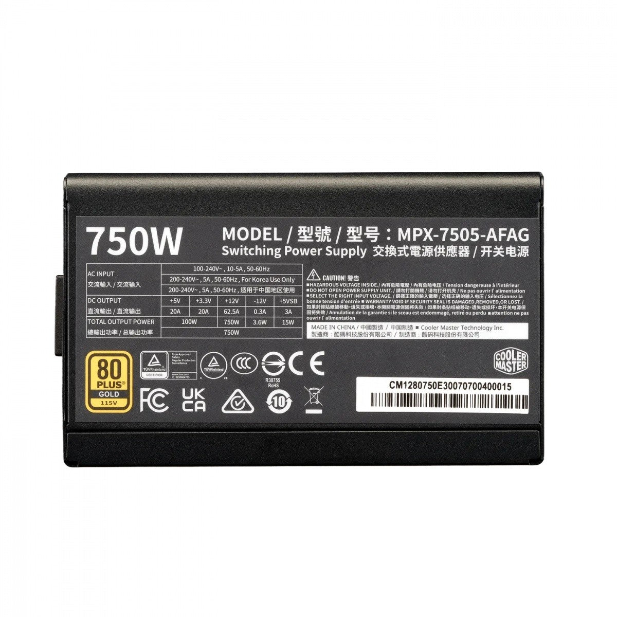 Sursă de alimentare modulară Elite Gold 750W ATX 3.1 80 Plus Gold