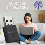 Adaptor wireless mini WiFi ultra rapid Standard AC | BT 4.0USB | 600Mbps