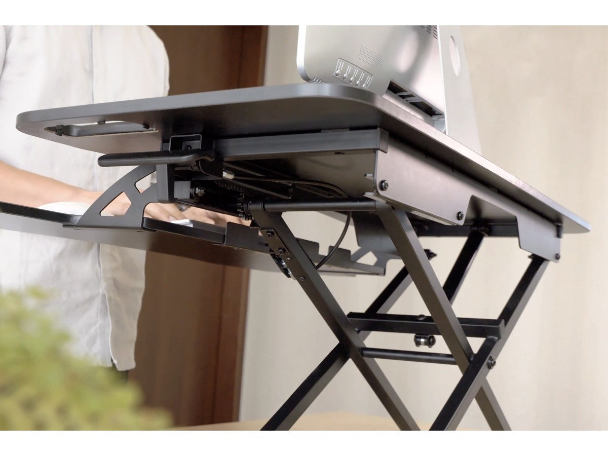 Subțire ergonomică pentru birou, suprafață de lucru: 950x615x106-460mm, reglabilă, neagră