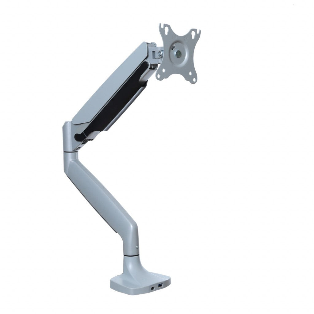 Suport de birou pe gaz pentru 1 monitor LED/LCD 17-45 inci L-35HD 1-15KG 1xUSB-A 1xUSB-C 3.0 HEAVY DUTY