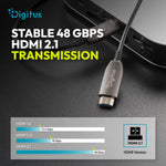 Cablu de conectare hibrid HDMI AOC | HDMI-A mascul-mascul | HDMI 2.1 | UHD-2 8K@60Hz | 48Gbps | HDR, eARC, HDCP 2.2, CEC | 10m