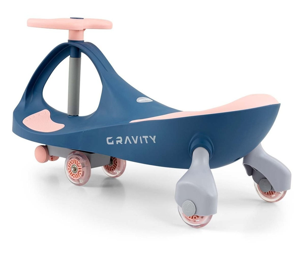 Cărucior Gravity Ride-On, bleumarin și roz