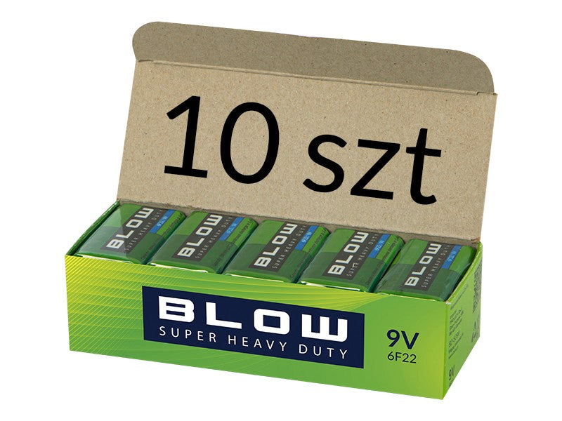 Baterie 9V 6F22 Super Heavy Duty, 10 buc.