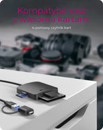 Cititor de carduri CF, TF, SD, microSD, Tip C+A, IB-CR302-CU3