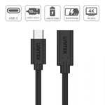 Cablu prelungitor USB-C 3.1 10Gbps; 4K; PD 100W; M/F; 1m; C14086BK-1M