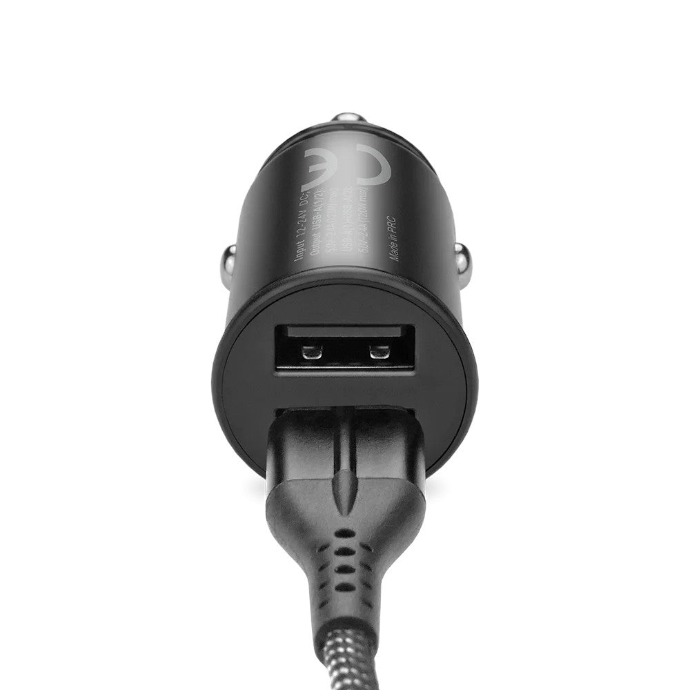 Încărcător auto CC-25C 2XUSB 12W + cablu USB-C