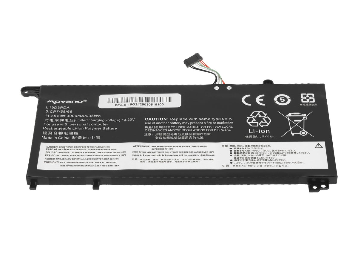 Baterie L19M3PDA pentru Lenovo ThinkBook 14 15 G2 G3 G4 G5 IAP ITL ACL ABA - 3000 mAh (35 Wh)