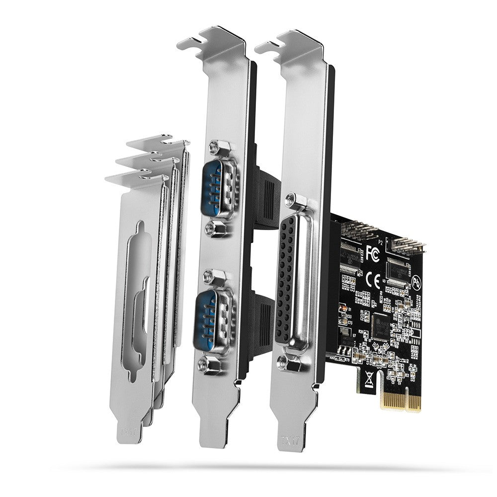 Controler PCEA-PSN PCIe 1x port paralel LPT + 2x porturi seriale RS232 250 kbps, SP și LP incluse