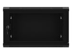 Dulap de perete 19 inch 6U 600x450 uși perforate (pachet plat) negru