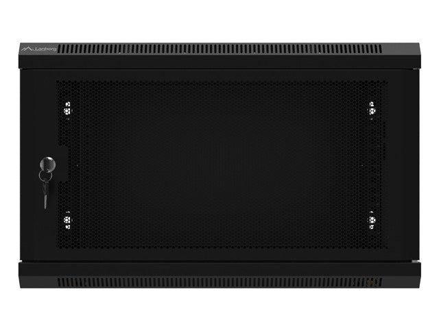 Dulap de perete 19 inch 6U 600x450 uși perforate (pachet plat) negru