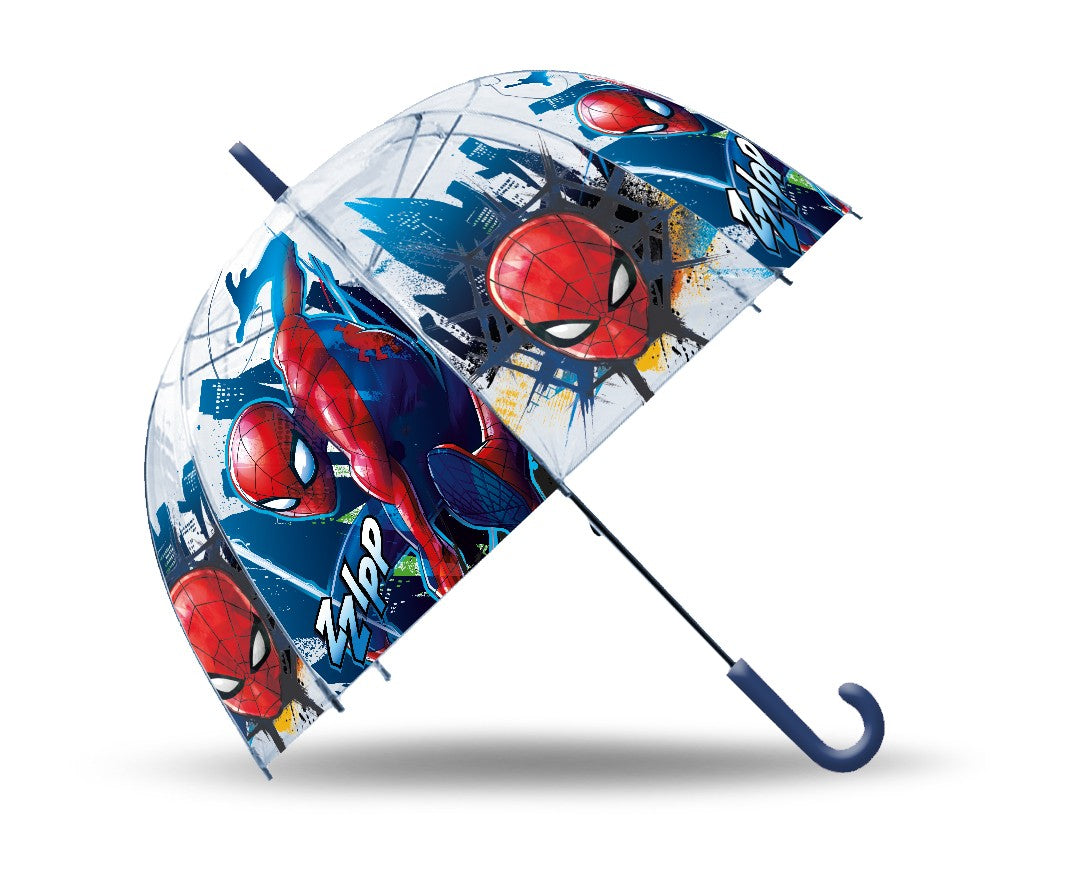 Umbrelă manuală transparentă Spiderman